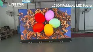 LC60F Foldable LED Poster Wall | 5-Unit Seamless Splicing Light-Up Demo! 💡✨