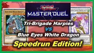 This was the FASTEST duel EVER! Tri-Brigade Harpies VS Blue Eyes White Dragon - Yugioh Master Duel