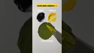 How to mix colours? 😍 Colour mixing | Olive green Colour | #trending #viral #short #shorts #art