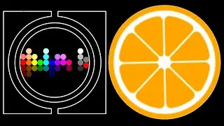 Escape The Mikan - 34 Colors Marble Survival Race in Algodoo