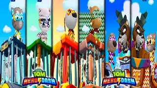 Talking Tom Hero Dash - New Suit's Skin All Hero Cat & Dog Fight The 6 World Big Boss Raccoons