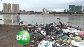 Piles of Garbage on the Banks of Cambodia&rsquo;s Bassac River | Radio Free Asia (RFA)