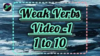 WeakVerbs Day-1Memorize ten verbs and their V2 and V3 forms every day#grammar#verbsinenglishgrammar