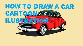 Draw classic car design / Cara membuat vector mobil klasik