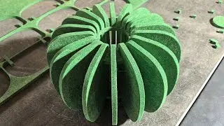 Cutting 9mm Felt Acoustic Panels to Make a Pumpkin Lampshade | AMOR CNC Oscillating Knife Cutter