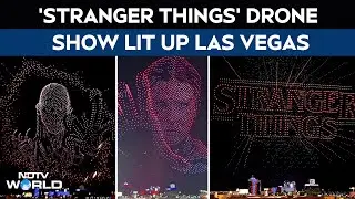 Stranger Things Netflix | 'Stranger Things' Drone Show Lit Up Las Vegas Ahead of Series Finale