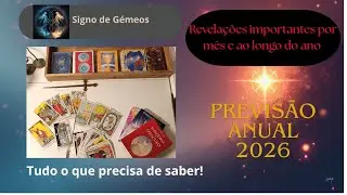 GEMEOS ♊ TAROT 2026 | Previsões Anuais Poderosas por Mês: Amor, Trabalho, Dinheiro e Destino