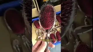 Elevate Your Hair Care with Our Customizable Gold-Plated Cushion Brush | Perfect for Salons & Spas