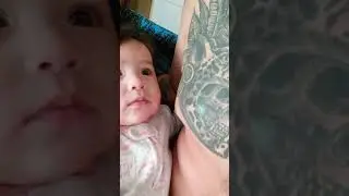 haha daughter thinks daddy has breast milk!