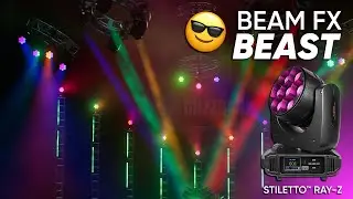 Stiletto&trade; Ray-Z: LED Moving Head + Pixel Mapping, Zoom & Beam FX