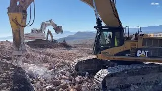 Caterpillar 385C Excavator With Atlas Copco HB10000 Hydraulic Breaker - Sotiriadis Energy Project
