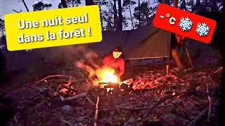 UNE NUIT SEUL DANS LA FORÊT EN PLEIN HIVER (bivouac, hamac et bâche)