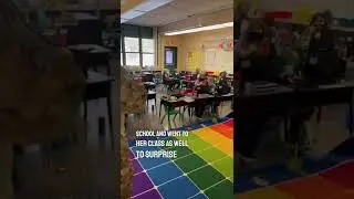 Он вернулся из армии, чтобы сделать сюрприз своим дочерям в школе 👏❤️
