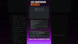 Animated DropDown Menus #css #coding #dropdownmenu #dropdown #tecz_glitch