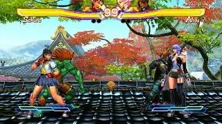 Sakura & Blanka vs Lars & Alisa! Superb CPU Fight!