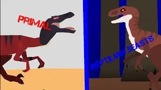 Primal Raptor Vs Reptilian beasts (Alpha female) raptor lazy anim