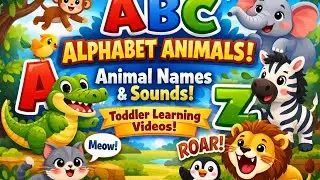 ABC Alphabet Animals &ndash; Animal Names and Animal Sounds -  Learning Videos