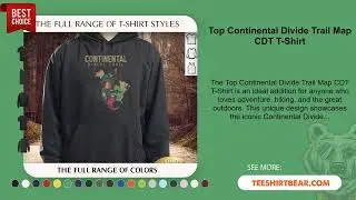 Top Continental Divide Trail Map CDT T-Shirt