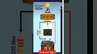 How to Make a 12V DC to 220V AC Inverter | Simple 500W Power Inverter Circuit Using IRF3205 MOSFET
