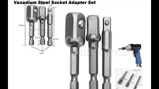 Адаптер для шуруповёрта.Chrome Vanadium Steel Socket Adapter Set