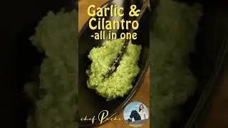 Green Colombian Garlic Paste with Cilantro Stems (No-Food Waste) #chefpachi