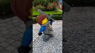 This LEGO dragon fight is full scale