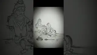 Comment for the next one....... 🙏🏻🥺 #art #drawing #family #shiv #parvati #ganesh #kartik #sketch