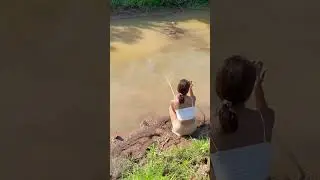 Best hook fishing 🎣 #fishinggirl #catchingfish #fishingtutorial