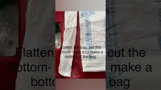 Making shopping tote out of used plastic bags #upcycling #reuse #ragrug #diy #diy
