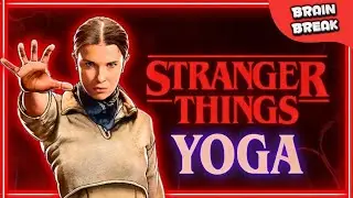 🔴ЙОГА «Очень странные дела» с Одиннадцатью 👾 🧘🏻‍♀️ Готовьтесь к 5 сезону 🌑 Разминка для детей 🔴