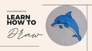 How To Draw A Dolphin/Cute And Easy.