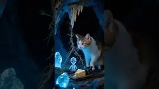 Shocking! 😱😱The newest cave - stalactite trap やばすぎ！最新の洞窟鍾乳石トラップ#shorts #trap #cute #fun #kitten