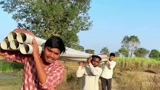 Khet mein pipe line 😅 !! Harsh PushpTode !! Comedy video #harshpushptode #viralvideo 