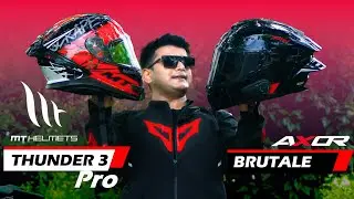 New Axor Brutal vs MT Thunder 3 Pro Quick Comparison😍Best helmet Under 10000 | Brutale Helmet Review