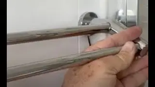 Secret Fitting repair Towel rail. How to Tighten a loose bar hanger that needed restoration Wobbly