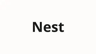 Как произносить Nest