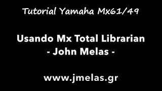 Dicas Yamaha Mx61/49 - Salvar User Voice pelo Mx Total Librarian