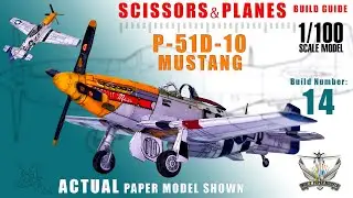 P-51D MUSTANG    SCISSORS & PLANE PAPER MODEL