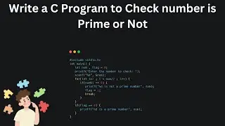 C Program to Check a Number is Prime or Not