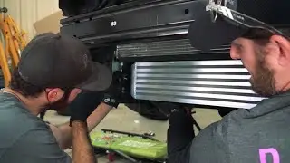 CV Fabrications Ecoboost Mustang stock location intercooler install
