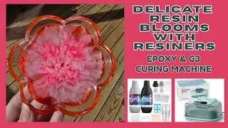 Pink & Red Resin Blooms in Dimensional Coaster Mold with Resiners Epoxy & Curing Machine