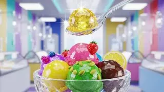 AI Ice Cream ASMR | Fresh Scooping & Crunchy Bites #long #ai #viral