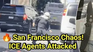 Keffiyeh-Clad Protester Threatens ICE Agent in San Francisco Mob Attack | InsightPulse