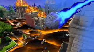 FOOTAGE Of The Meteors Strike In Fortnite! Meteor Destroying Tilted Towers Today! - Fortnite Bants