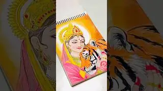 Maa Durga With Tiger Drawing | Navratri 2025 Special Art/ Realistic Goddess Sketch &ndash; Sunny Verma Art