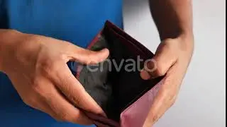 Man Hand Open an Empty Wallet with Copy Space. | Stock Footage - Envato elements