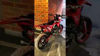 Honda supermoto build 🔥 #crf450 #supermotolife #backpackwheelieboys #motocross #bold #crf450l