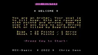 MSX Basic Game: Bug Hunter Final