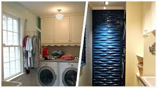 75 Beautiful Laundry Room With An Utility Sink And Blue Walls Design Ideas #1330 💙