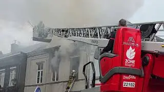 Fontaine l &eacute;v&ecirc;que incendie de maison,  vid&eacute;o fabian vanhove 